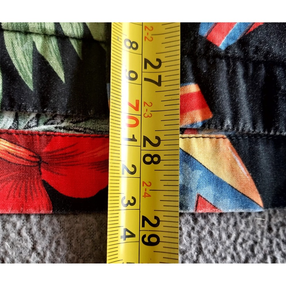 VTG Paradise On A Hanger Surfboard Floral Cotton Hawaiian Shirt Men's Small USA - Picture 12 of 14